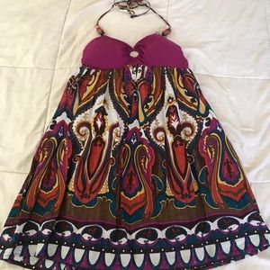 XOXO Printed Tie Dress. Size (M)